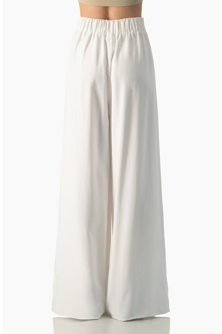 Relaxed High-Rise Wide-Leg Crepe Palazzo Trousers, Alternate, color, White