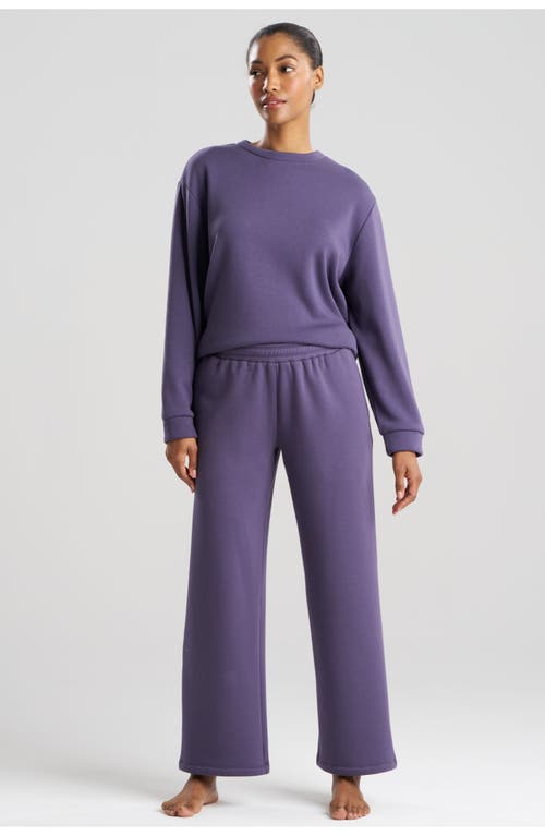 Natori Edit Nova Brushed Knit Everywhere Straight Leg Pant In Blue