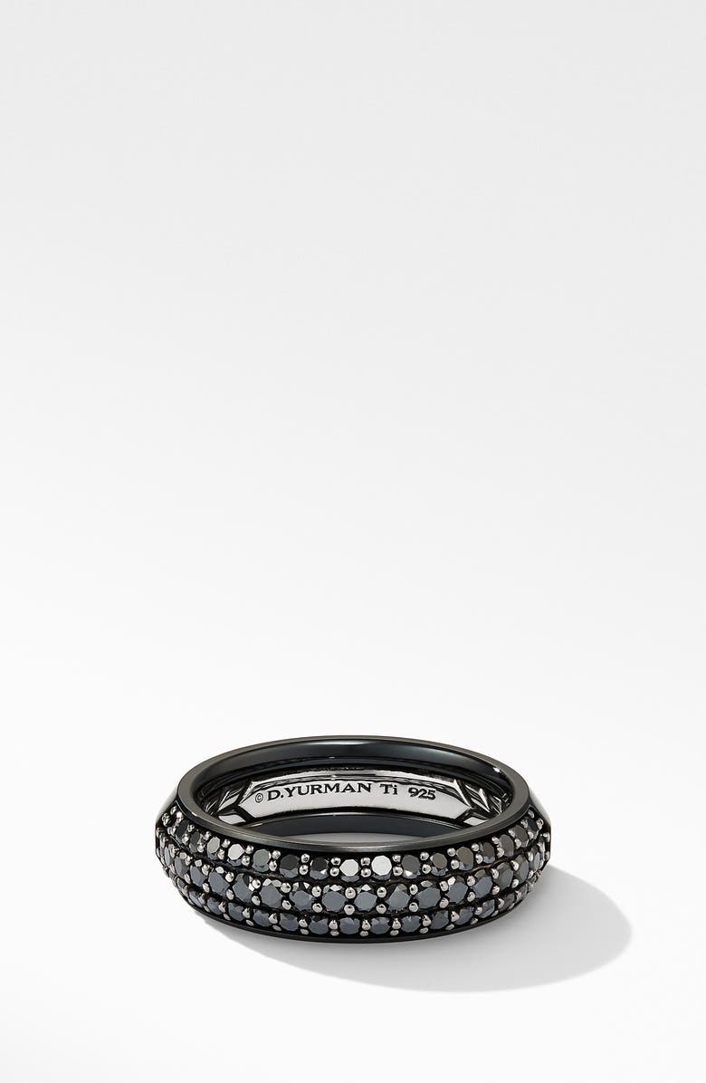 David Yurman Half Pavé Beveled Band Ring, Main, color, 