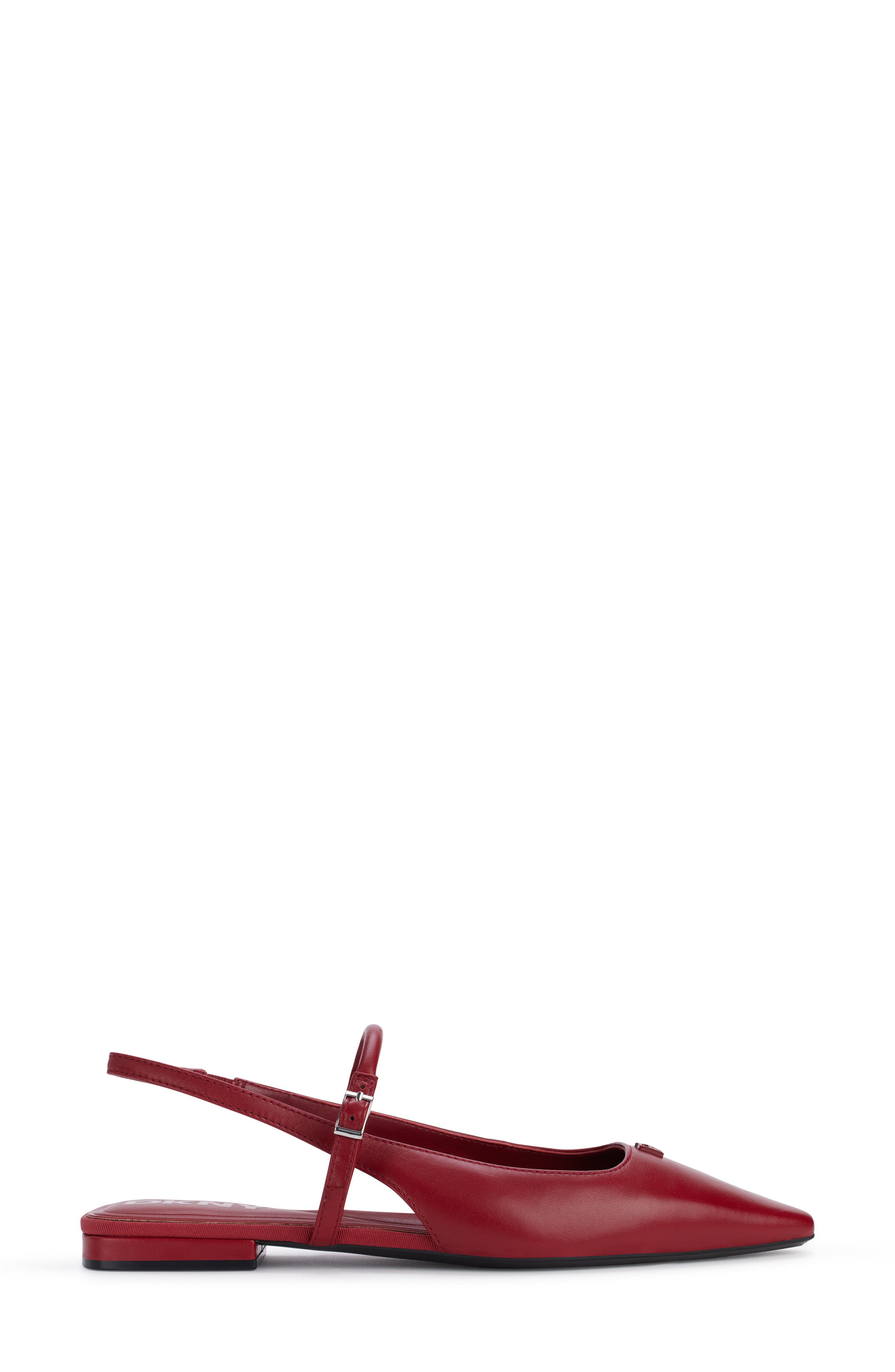 DKNY Cairo Slingback Pointed Toe Mary Jane Flat, Alternate, color, Ruby Red