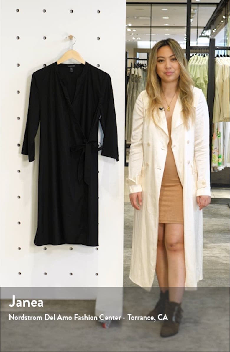 Tencel<sup>®</sup> Lyocell Blend Wrap Dress, sales video thumbnail