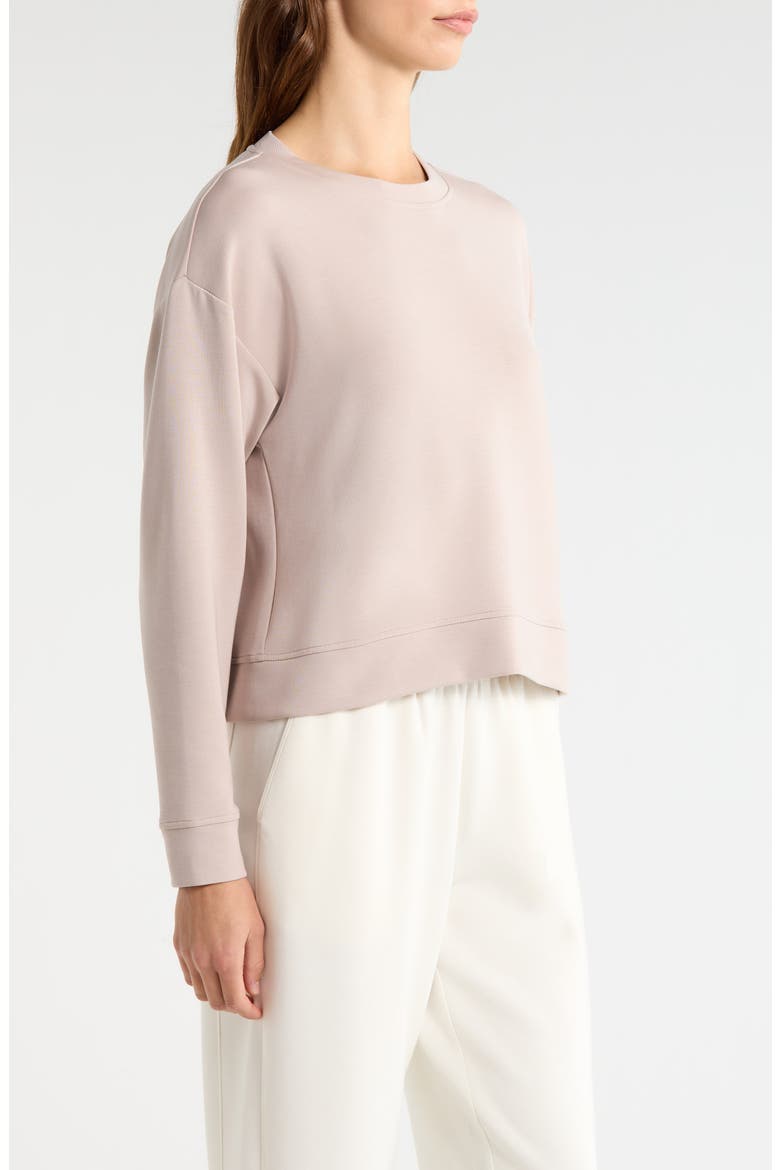 Sienna Crop Performance Sweatshirt, Alternate, color, TAN
