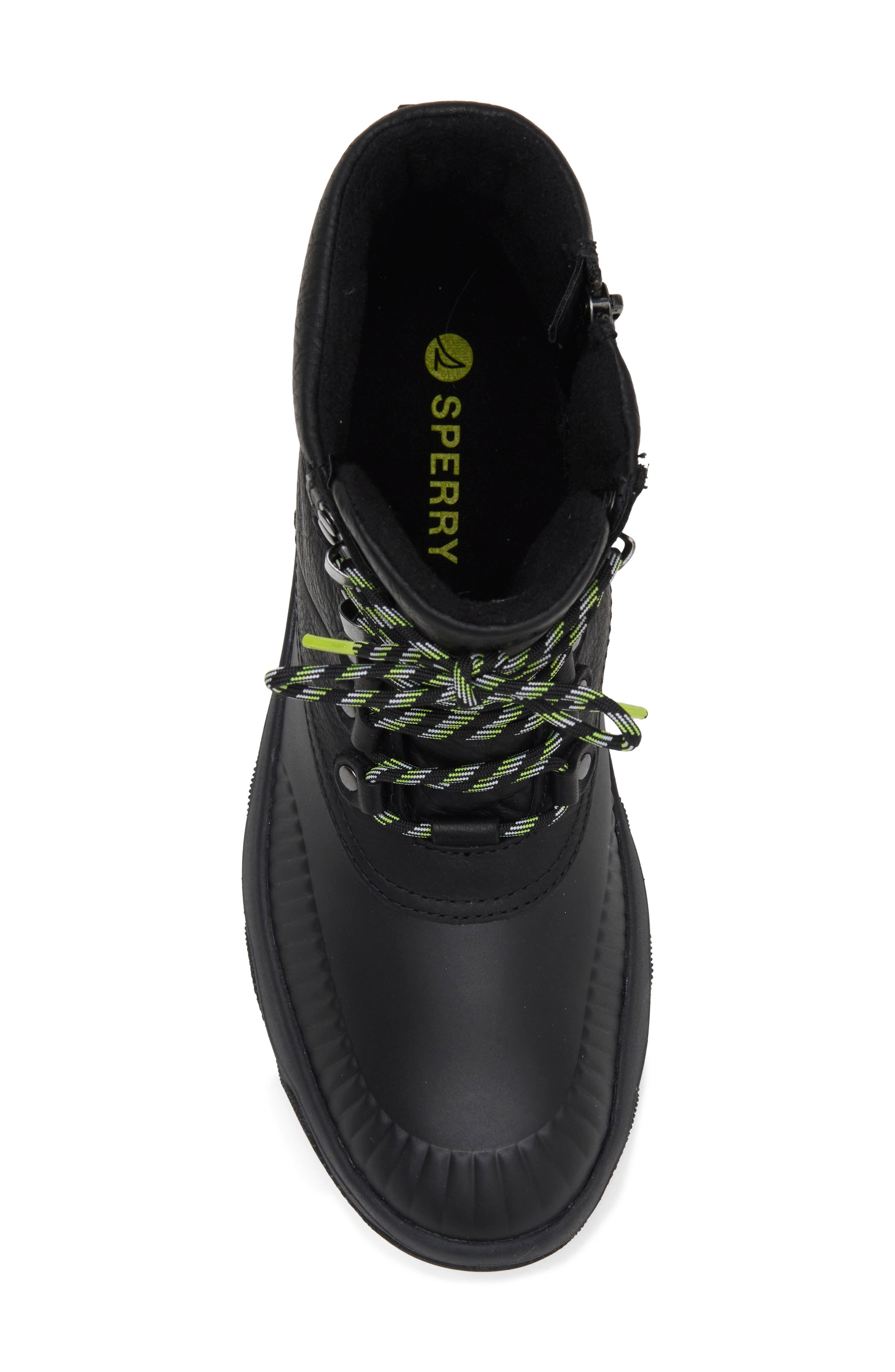 Acadia Leather Boot, Alternate, color, BLACK