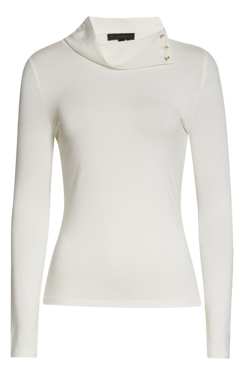 Donna Karan New York DONNA KARAN WOMAN Convertible Mock Neck Top, Alternate, color, Cream