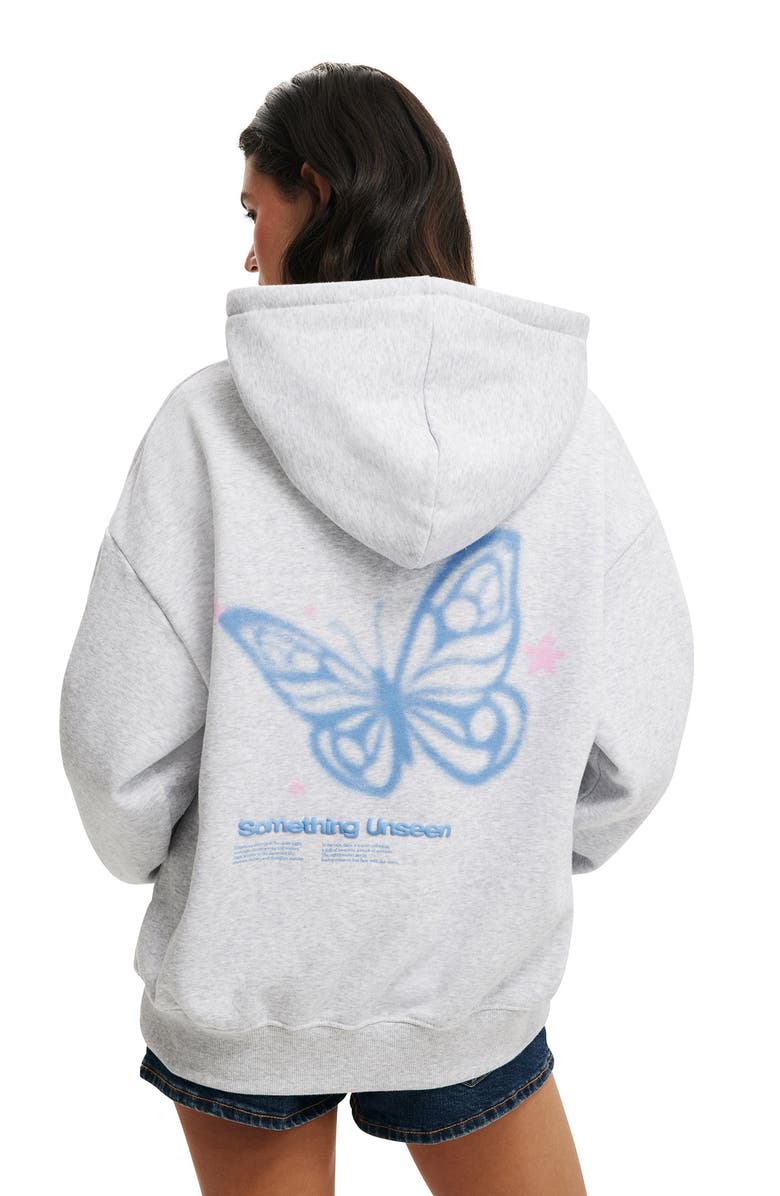 Cotton On Women's Graphic Fleece Hoodie, Alternate, color,