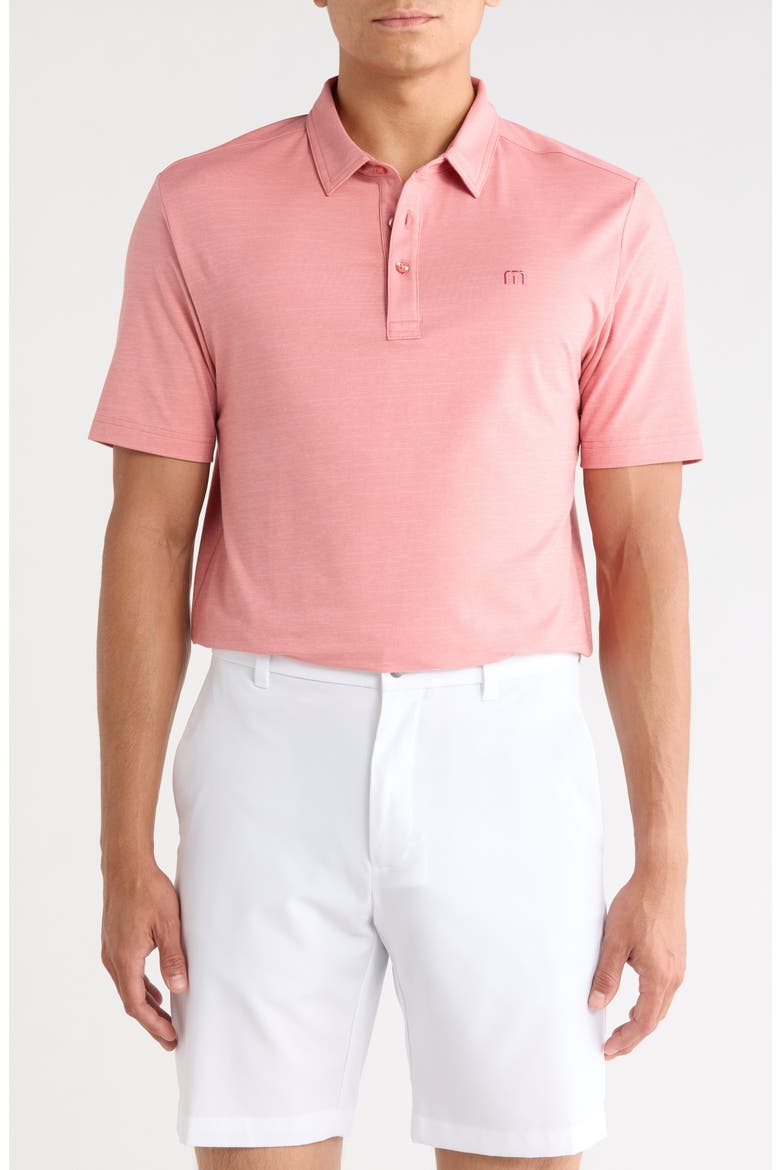 The Heater Solid Short Sleeve Performance Polo, Main, color, DUSTY ROSE