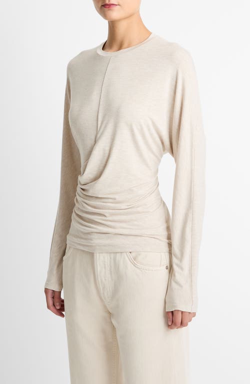 Vince Drape Knit Top In White