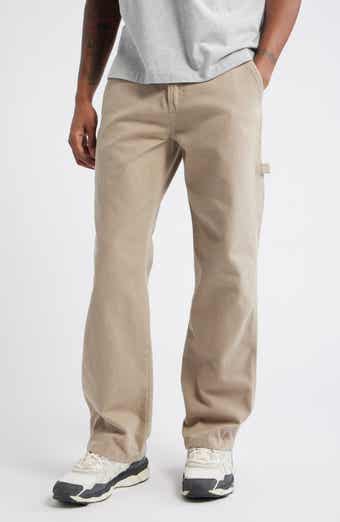Straight Leg Cotton Canvas Carpenter Pants