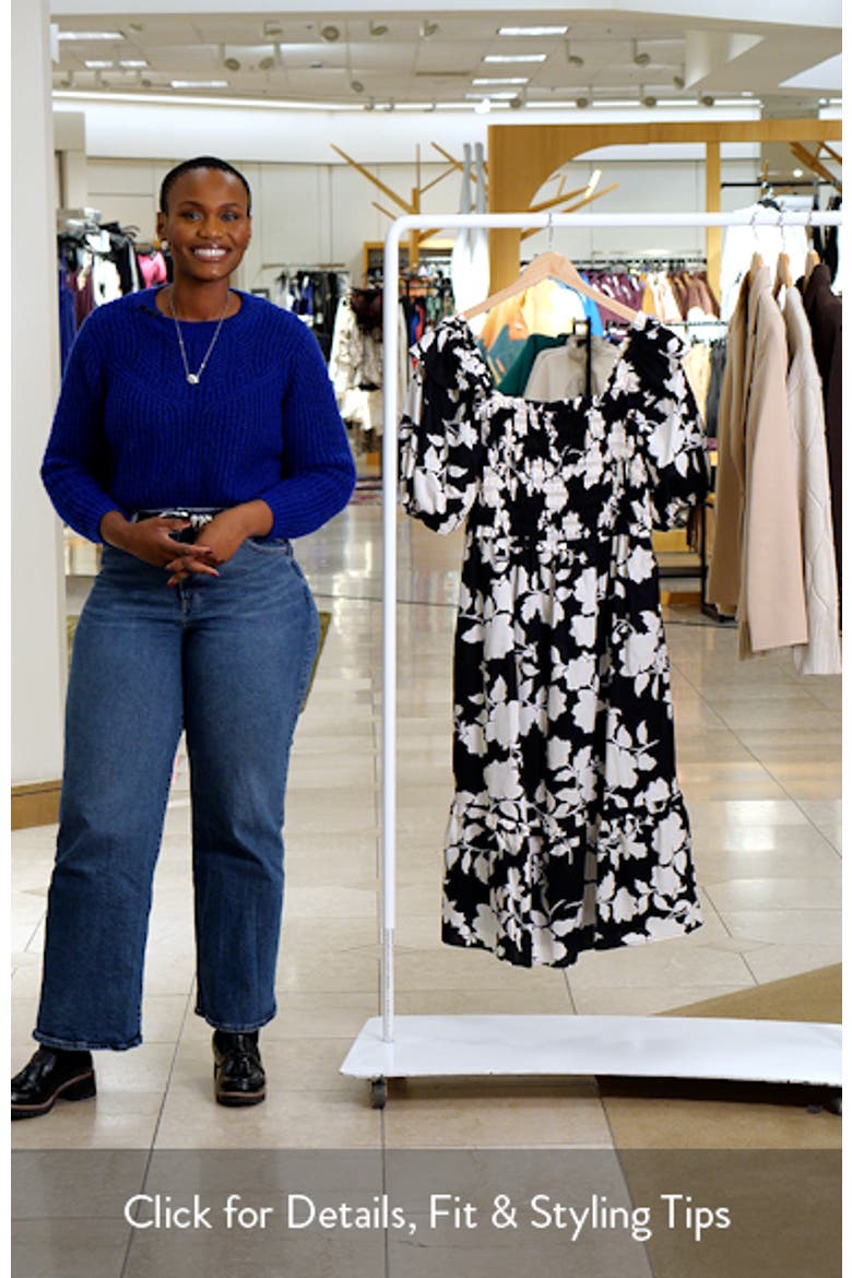 Mableton Floral Print Smocked Dress video