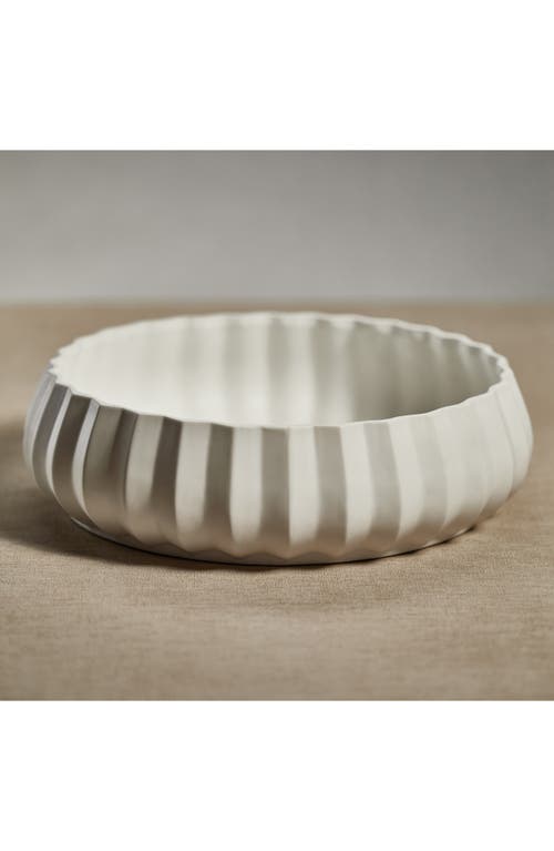 Zodax Chantria Ceramic Bowl In White