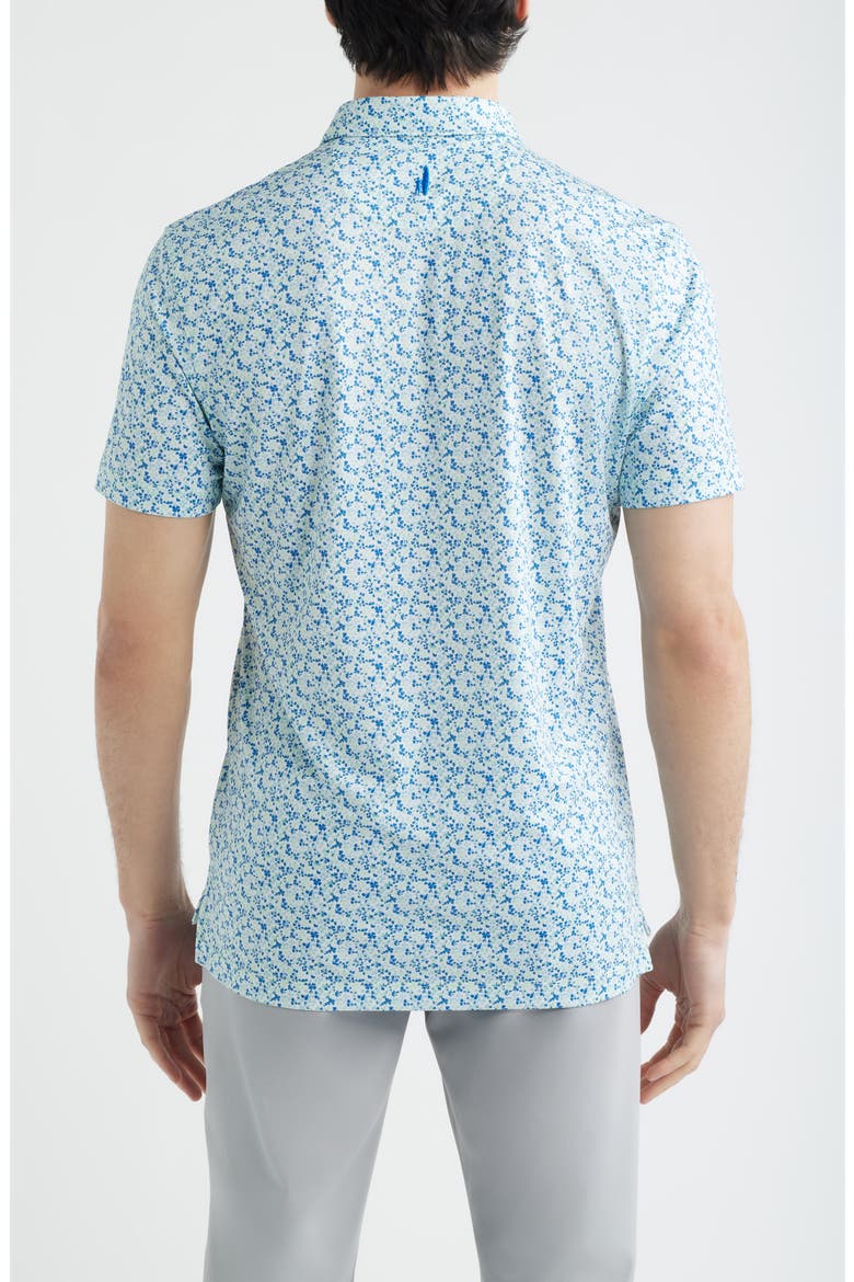Charmer Floral Performance Jersey Polo, Alternate, color, SOUND SIDE