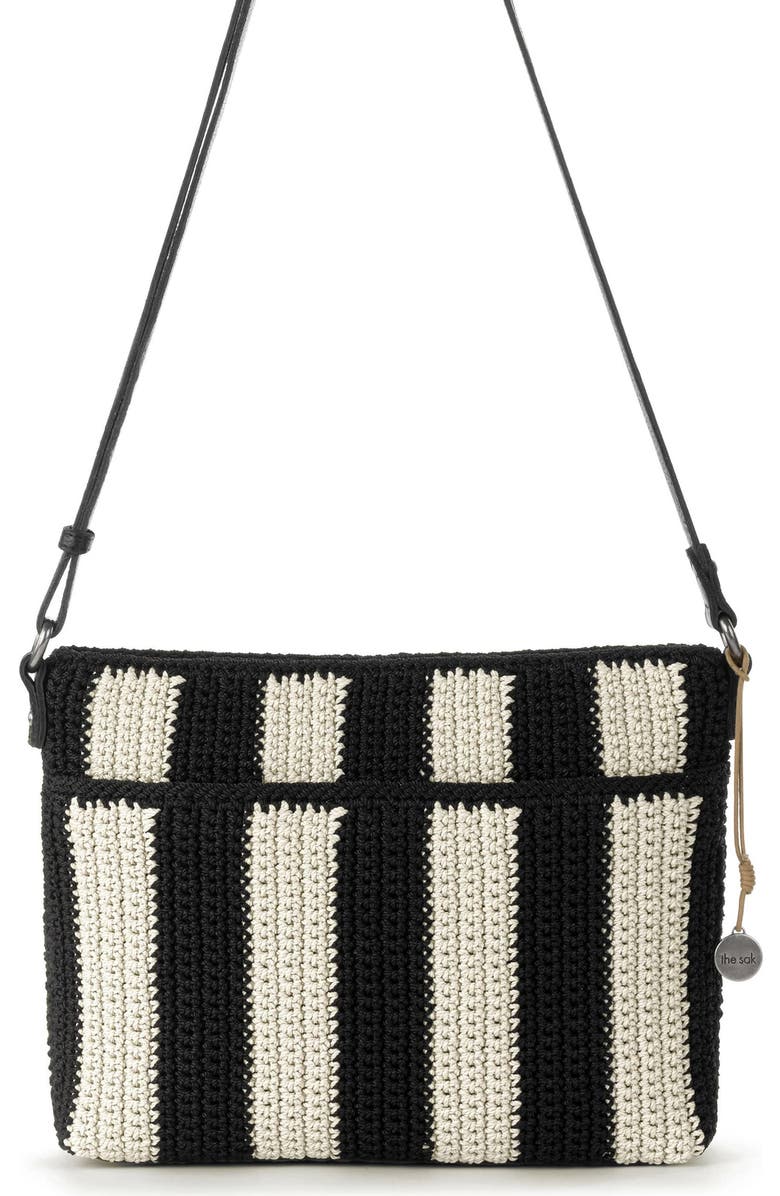 The Sak Melrose Crossbody Leather Bag, Alternate, color, Black Stripe