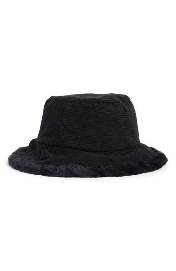 Nanette Lepore Corduroy Bucket Hat In Black