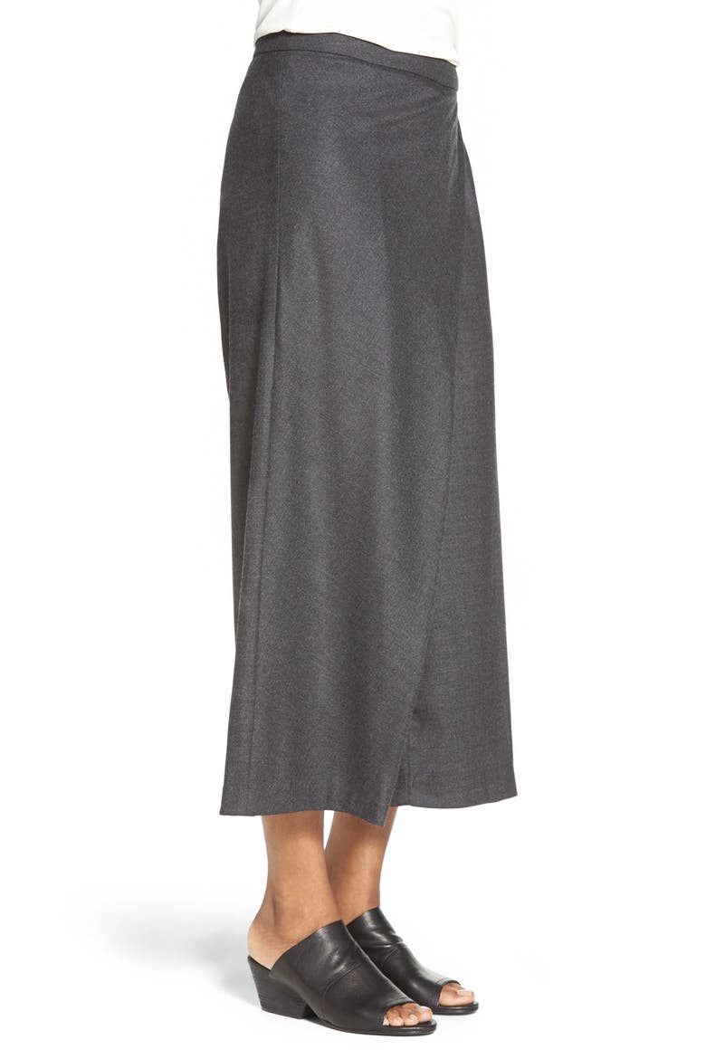 Wool Twill Sarong Pants, Alternate, color, CHARCOAL