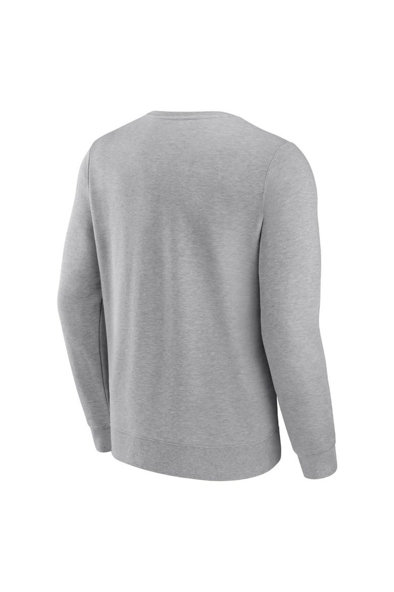 Men's Fanatics Branded Heathered Gray New York Knicks True Classics Vint Pullover Sweatshirt, Alternate, color, Heather Gray