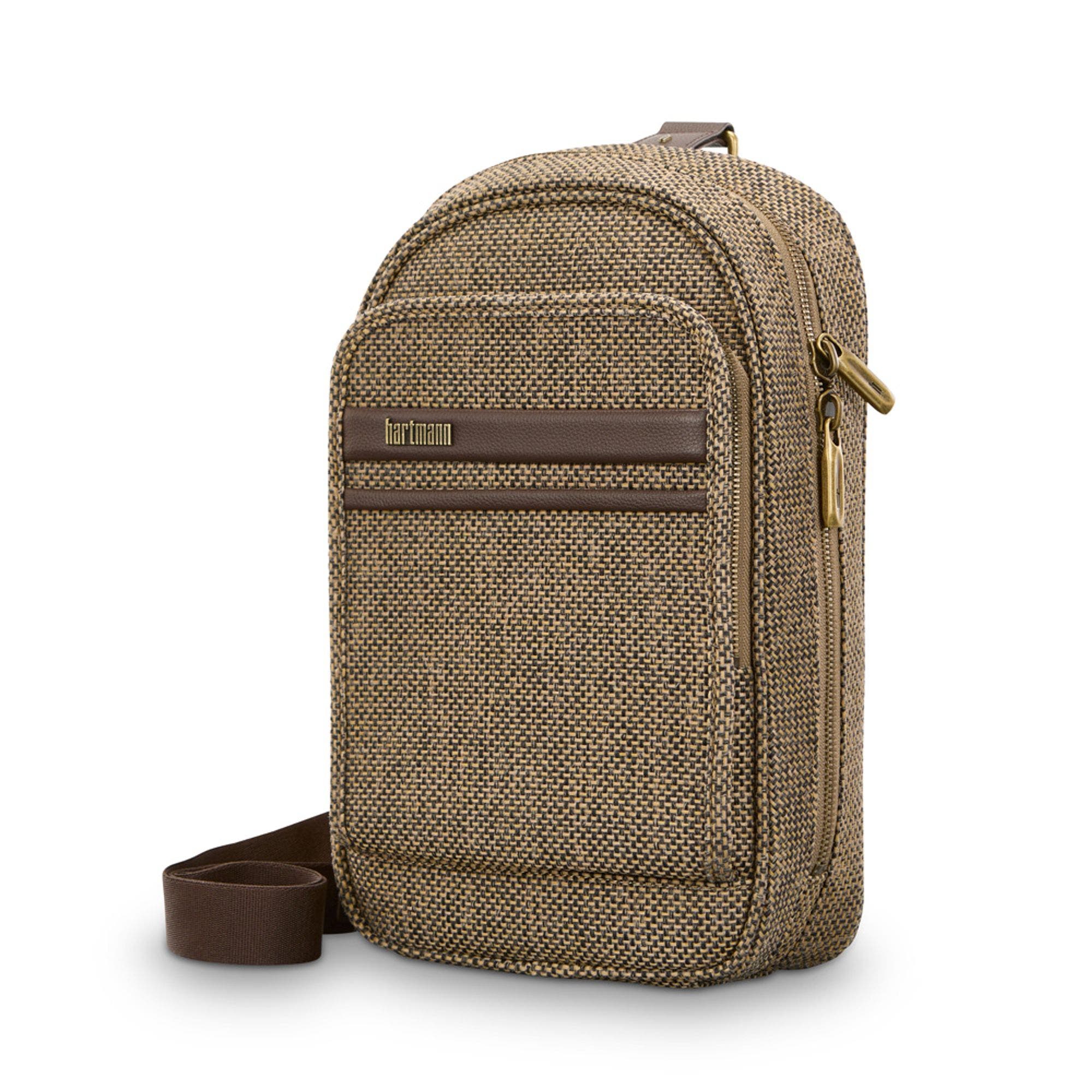Tweed Sling Bag, Alternate, color, Tweed/Natural Leather