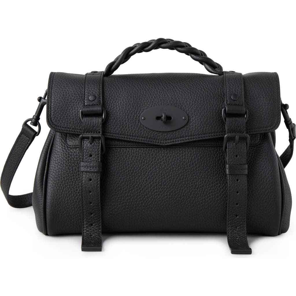 Mulberry Alexa Tonal Leather Satchel in Black  product