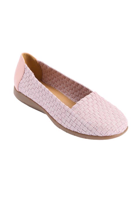 The Bethany Stretch Woven Slip On Flat (Wide Widths Available)