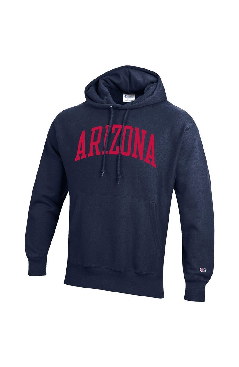 Champion Men's Champion Navy Arizona Wildcats Team Arch Reverse Weave Pullover Hoodie, Alternate, color, Navy