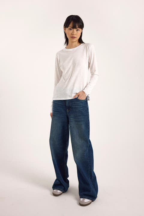 Long Sleeve Cotton Crew Neck T-shirt