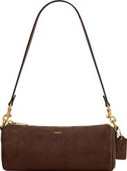 COACH Suede Barrel Bag