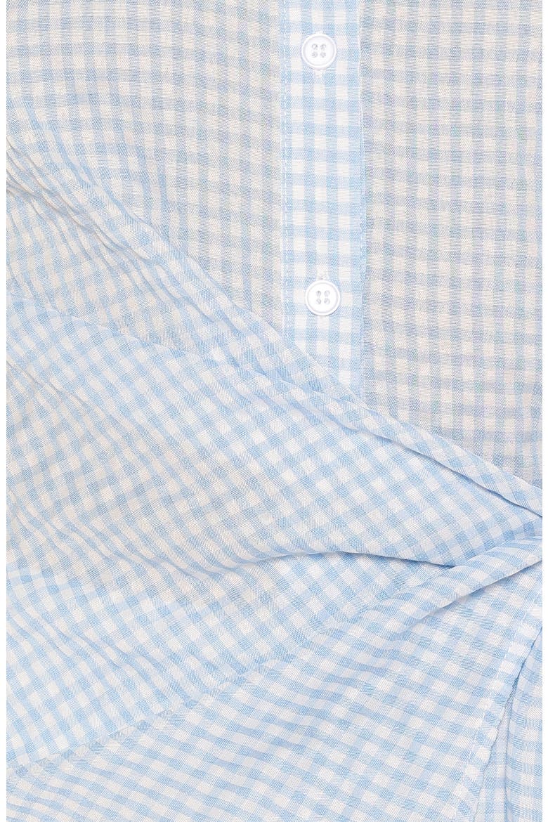 Shiloh Side Tie Shirt, Alternate, color, BLUE GINGHAM