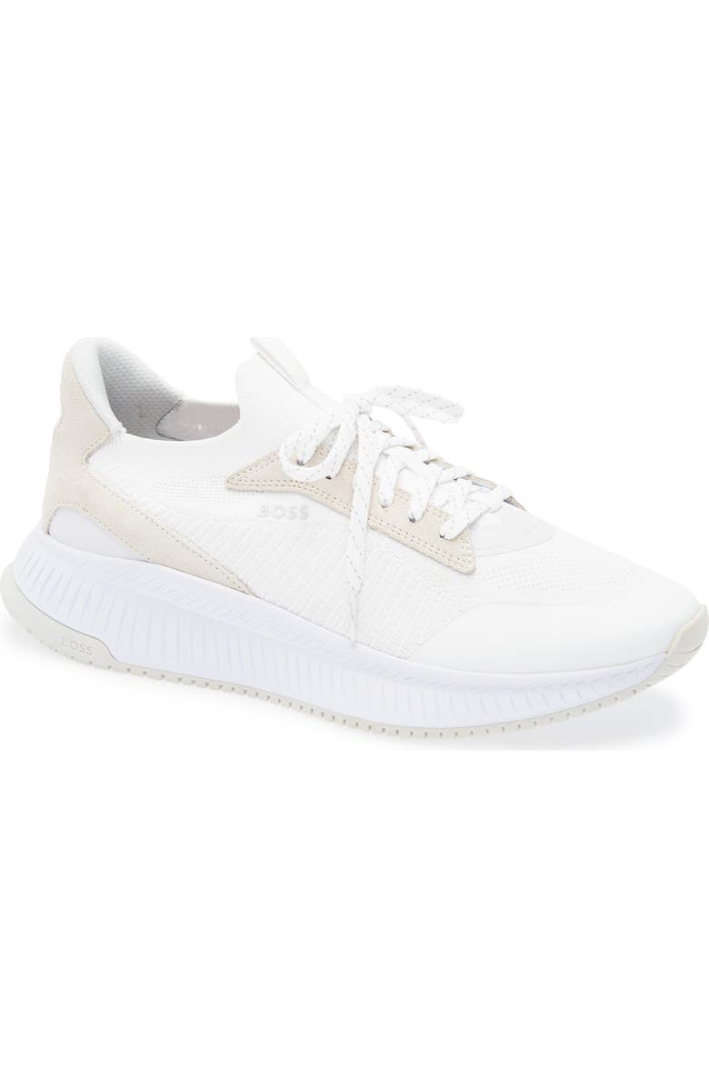 BOSS TTNM Evo Knit Sneaker, Main, color, White