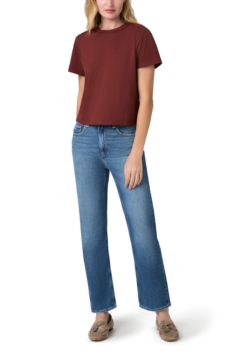 Rhodes Cotton Crewneck T-Shirt, Alternate, color, GARNET