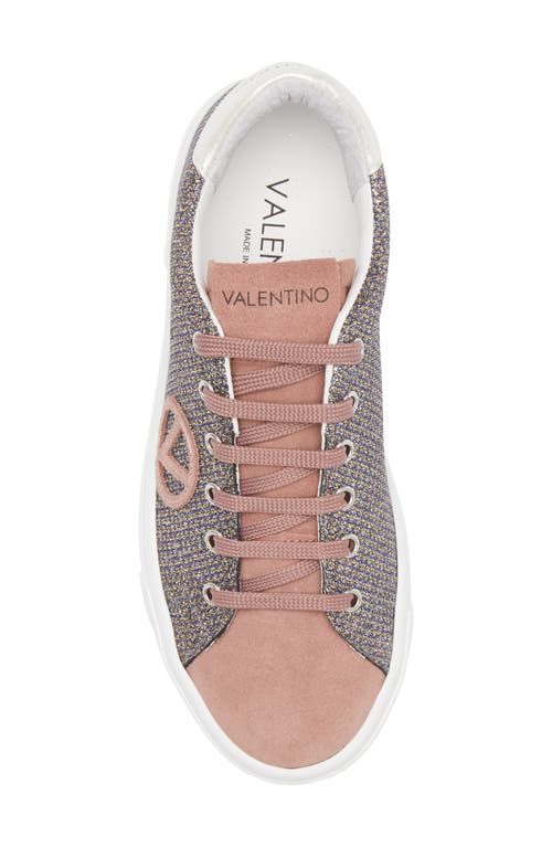 Valentino By Mario Valentino Laura Star Sneaker In Bronze Pink