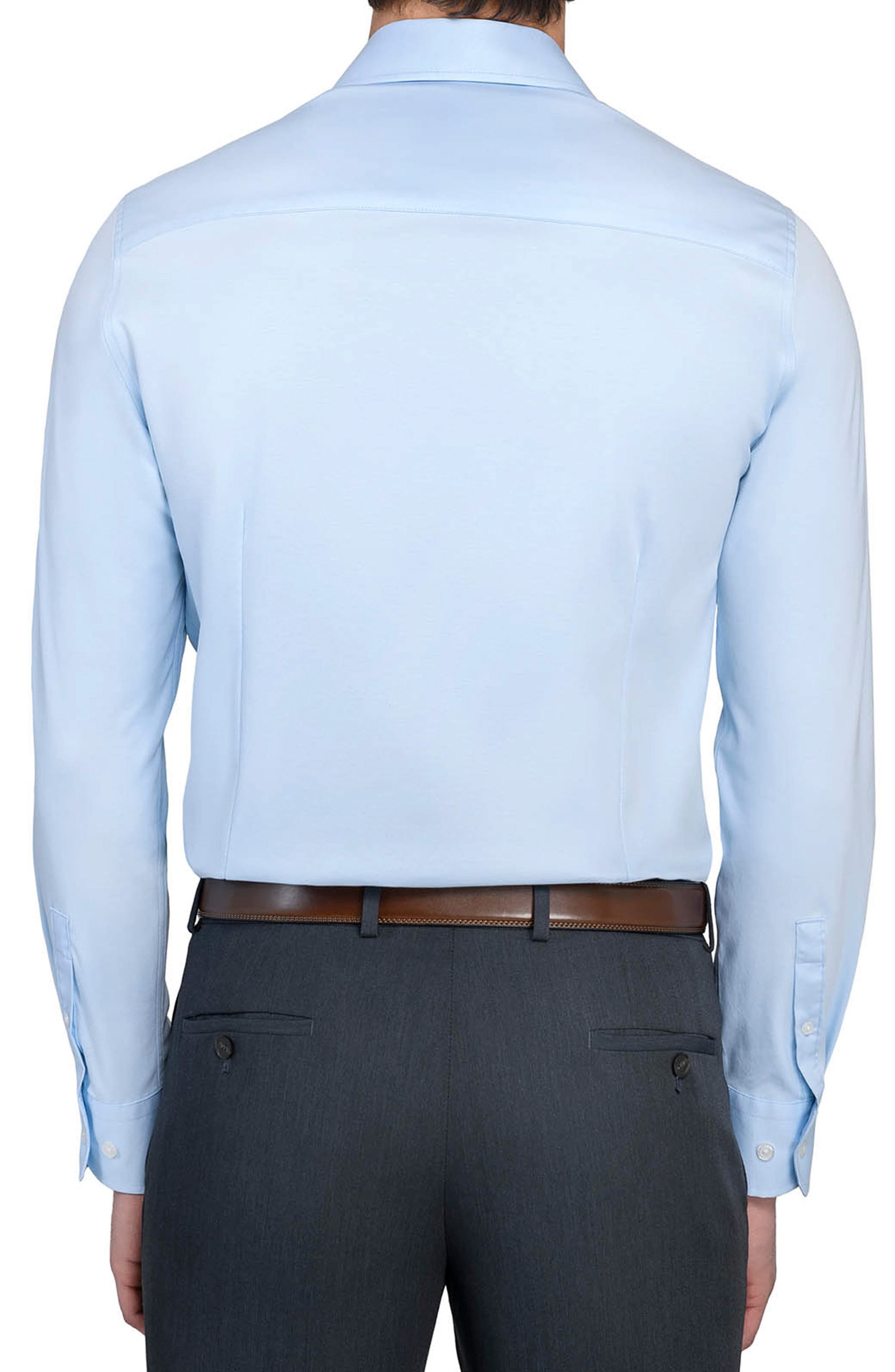 Slim Fit Solid Reworked Dress Shirt - image 2