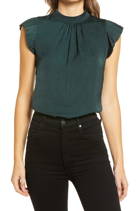 Pleated Sleeve Top