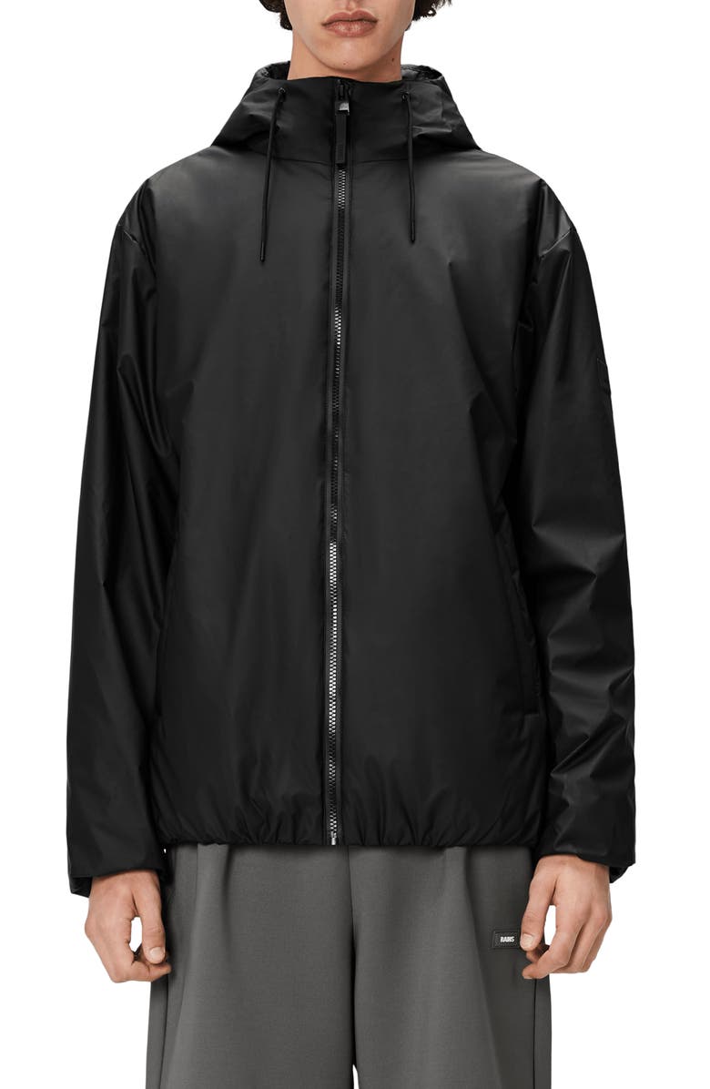 Rains Lohja Insulated Rain Jacket, Main, color, Black