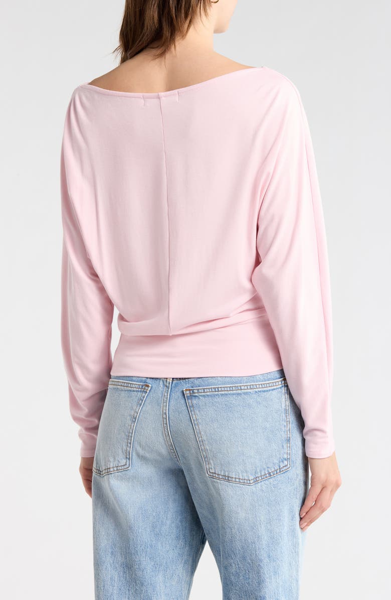 Madden Girl Boat Neck Long Sleeve Top, Alternate, color, Ballet Slipper