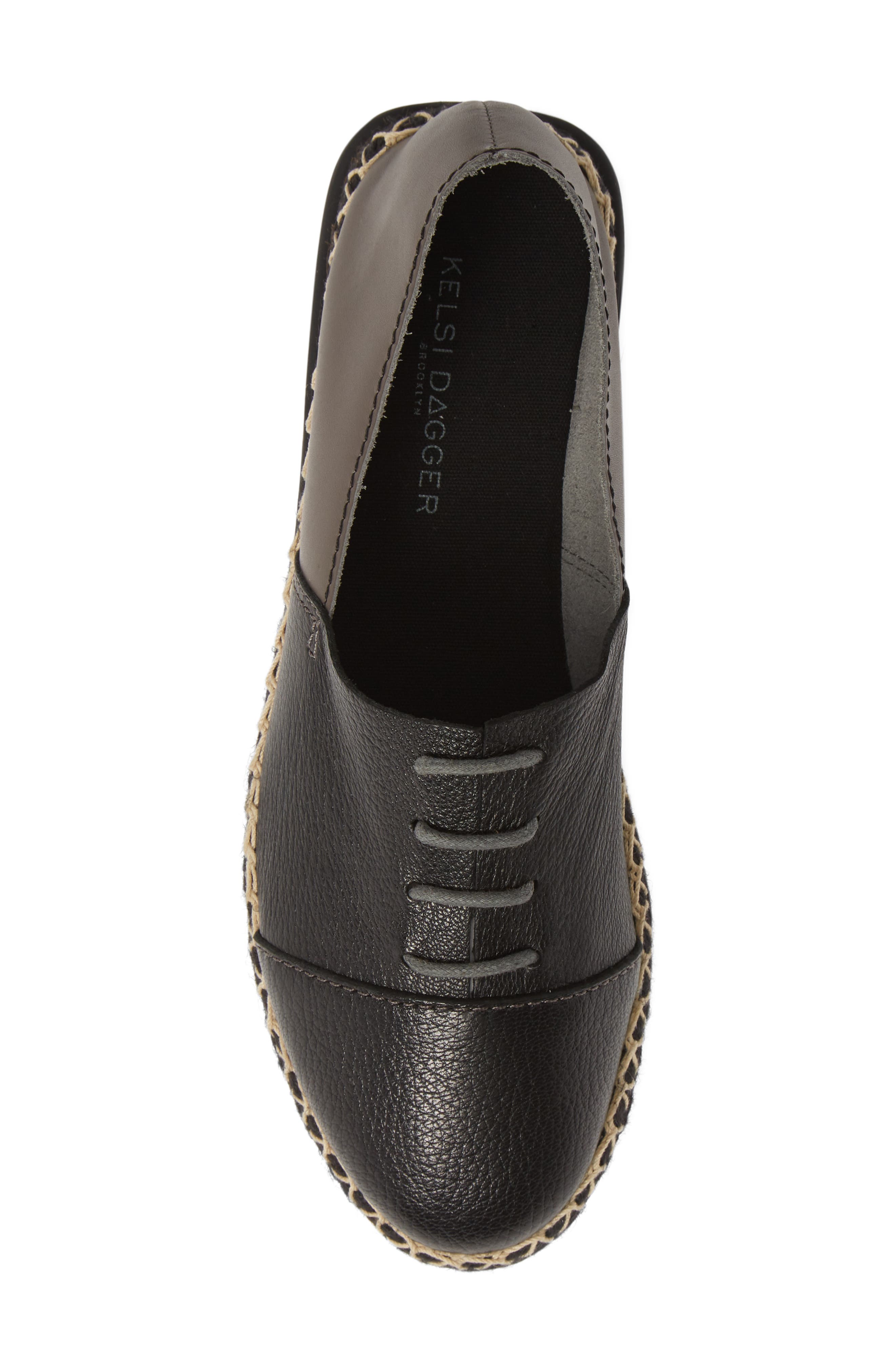 Evolve Espadrille, Alternate, color, BLACK LEATHER