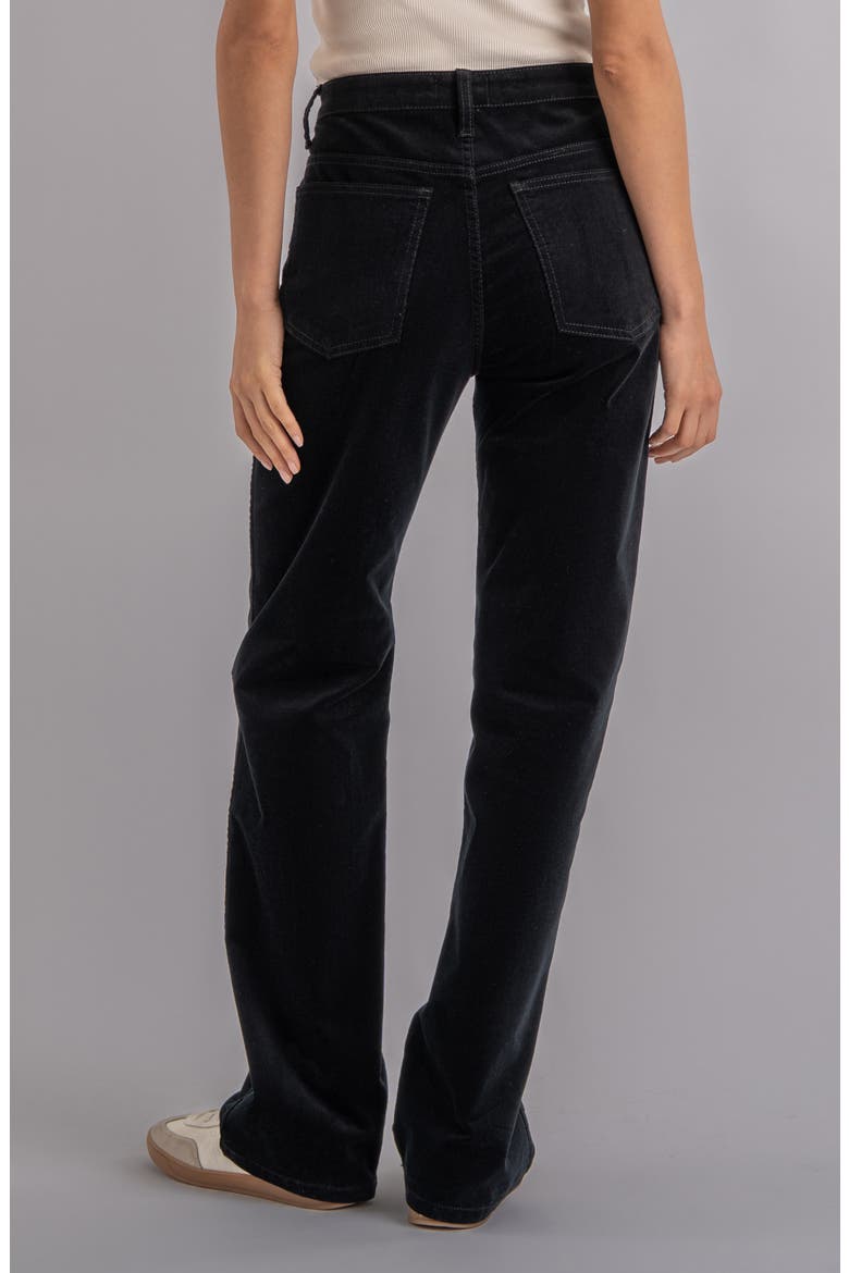Melissa Relaxed Straight Leg Corduroy Pants, Alternate, color, BLACK