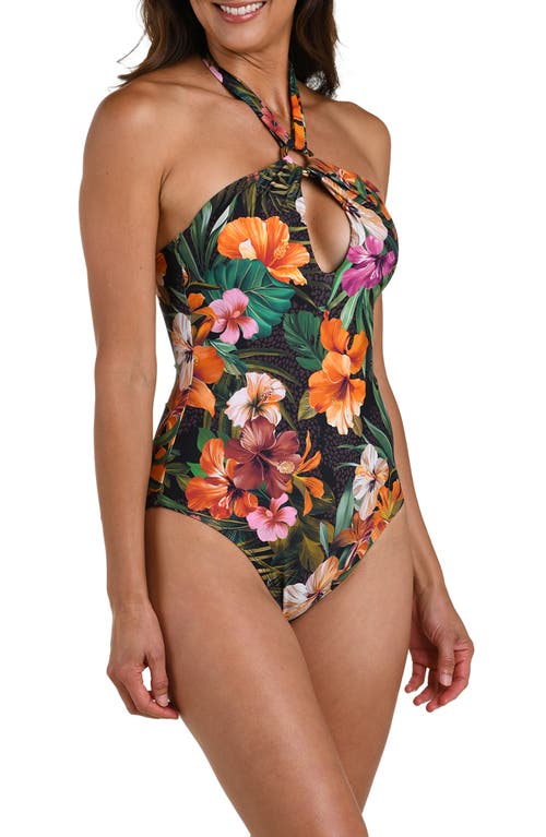 La Blanca Tropical Hideaway Keyhole One-piece Swimsuit In Multi
