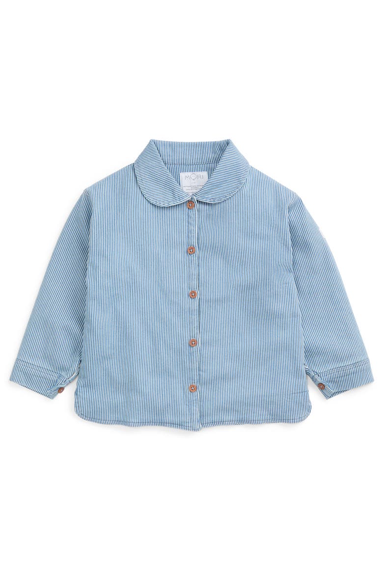 MORI Denim Quilted Jacket, Main, color, Stripe Denim