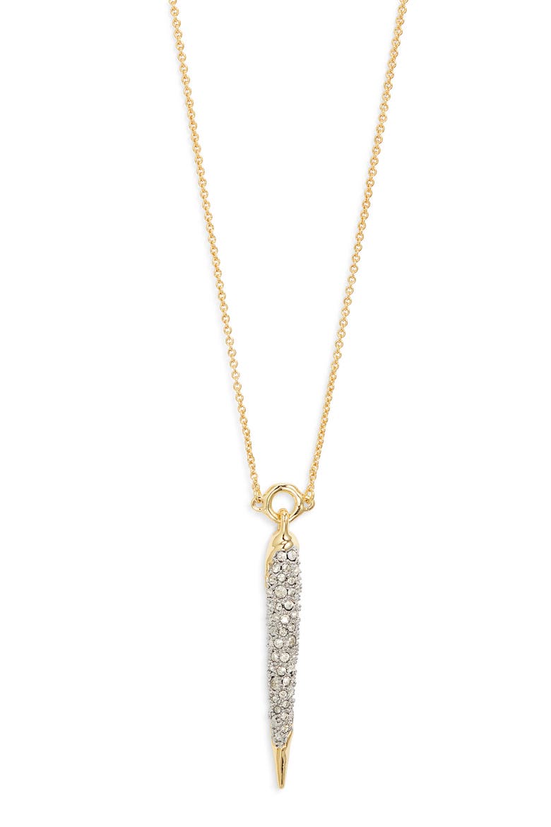 Solanales Crystal Spear Pendant Necklace, Main, color, CRYSTALS