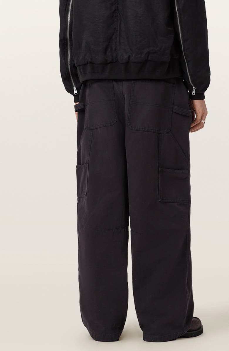 AllSaints Jackson Barrel Leg Trousers, Alternate, color, Tanner Black