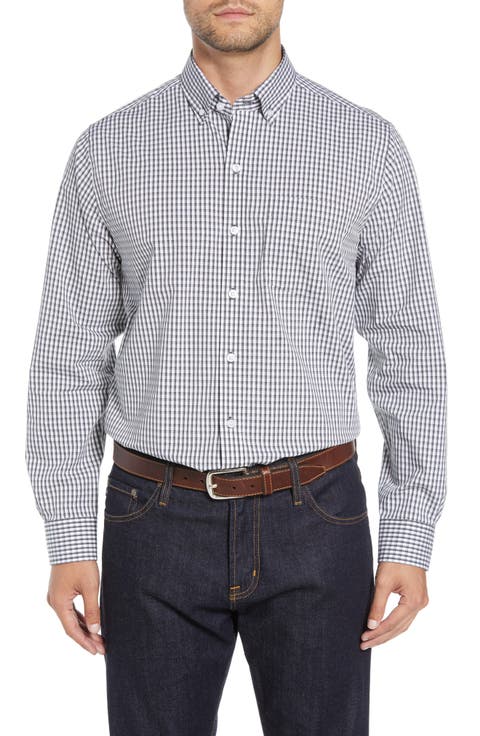 Cotton Blend Gingham Shirt