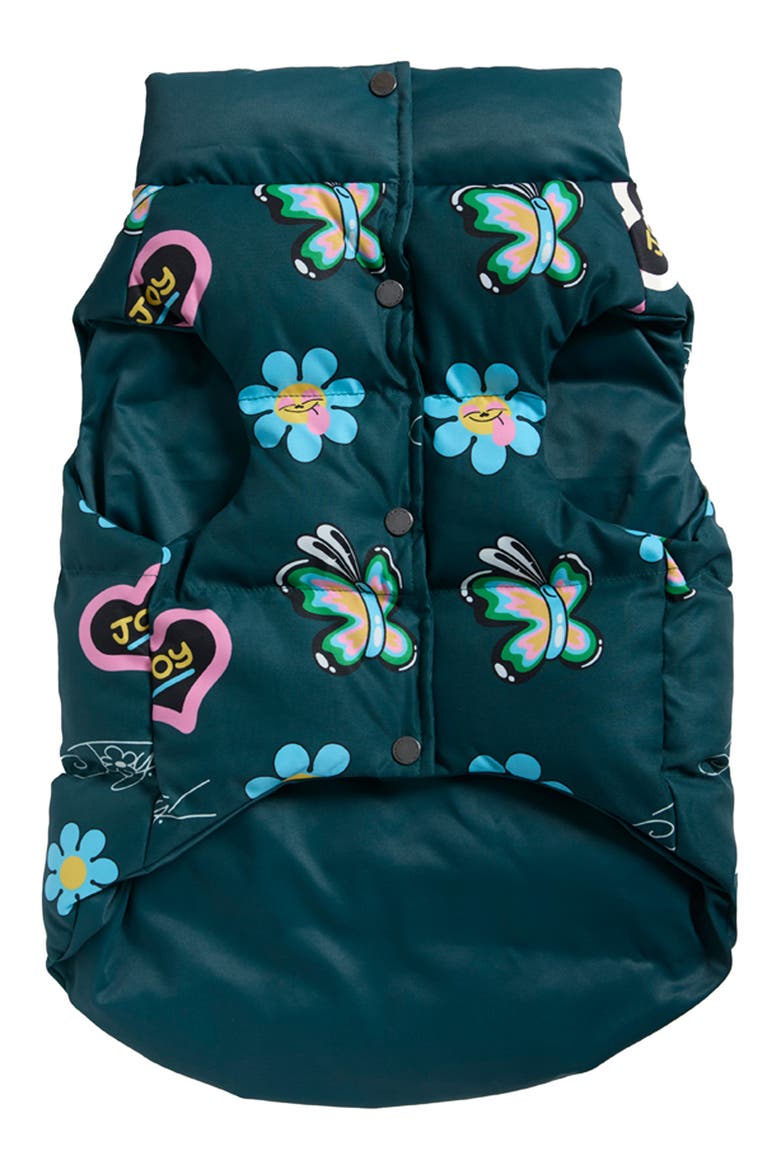 Arabella Pet Puffer Vest, Alternate, color, OLIVE GREEN