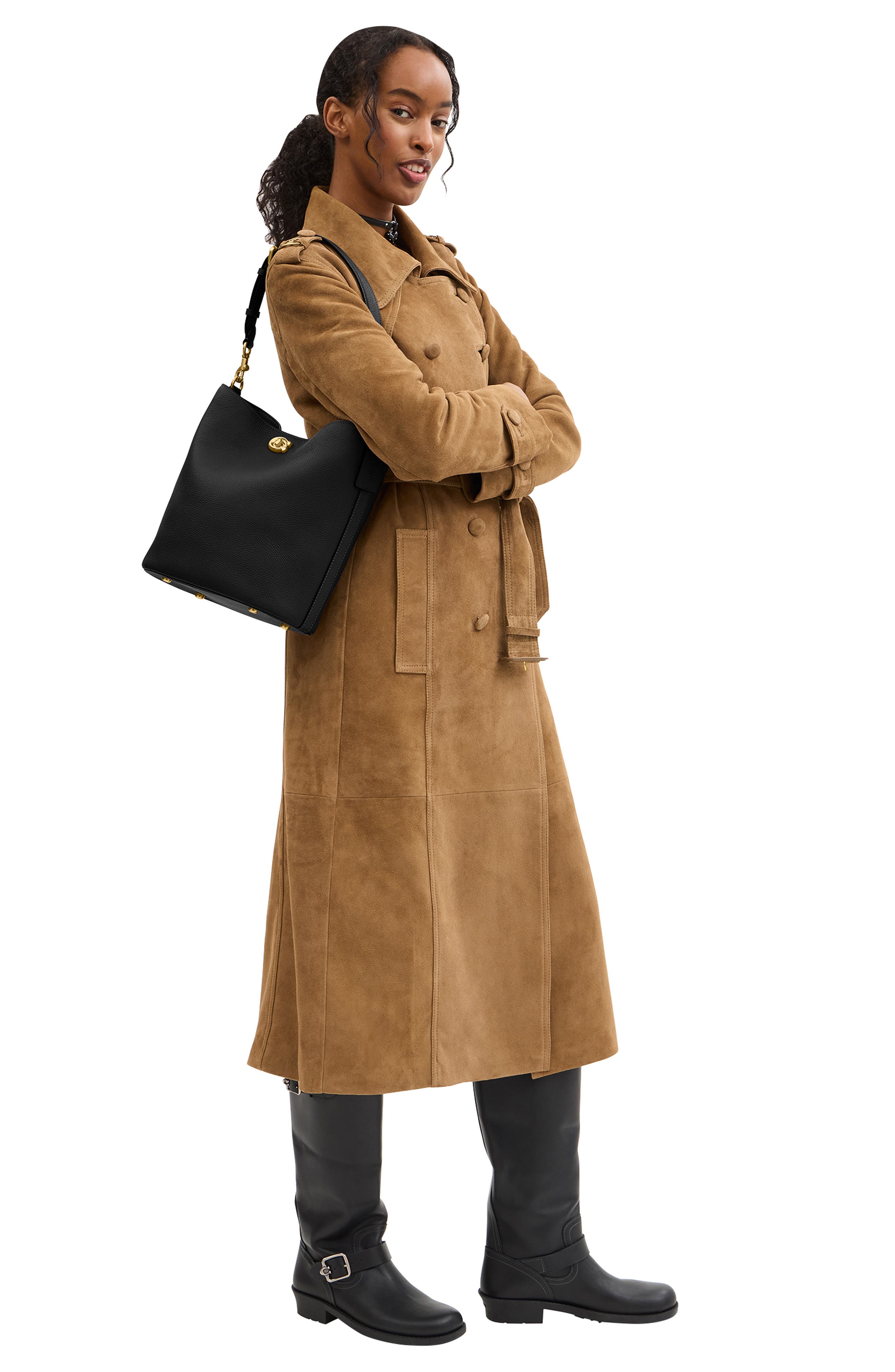 COACH Willow Polished Pebble Leather Shoulder Bag, Alternate, color, 