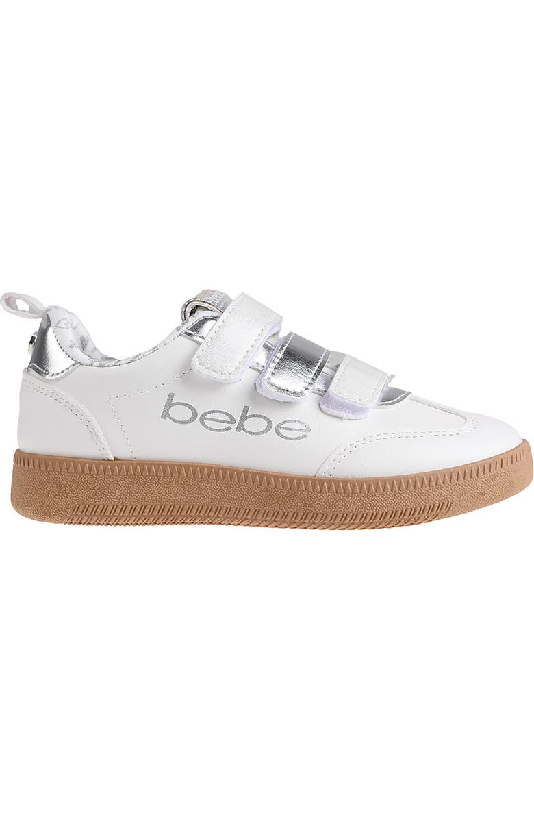 bebe Kids' Triple Strap Sneaker, Alternate, color, White