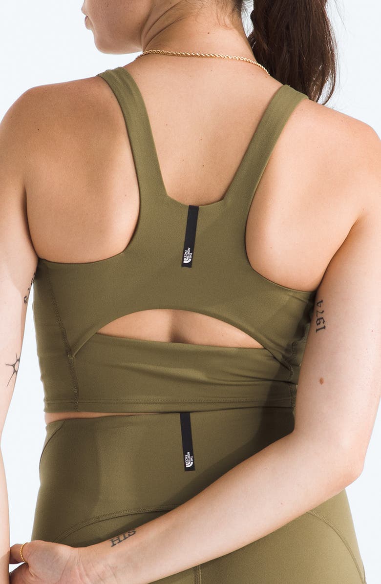 The North Face Jaida Longline Sports Bra, Alternate, color, Cedar