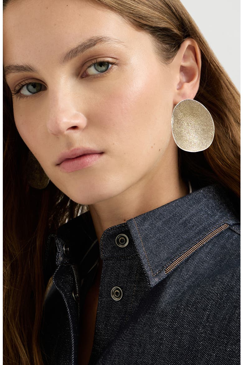 Sparkling no-fade denim shirt with shiny collar, Alternate, color, Denim
