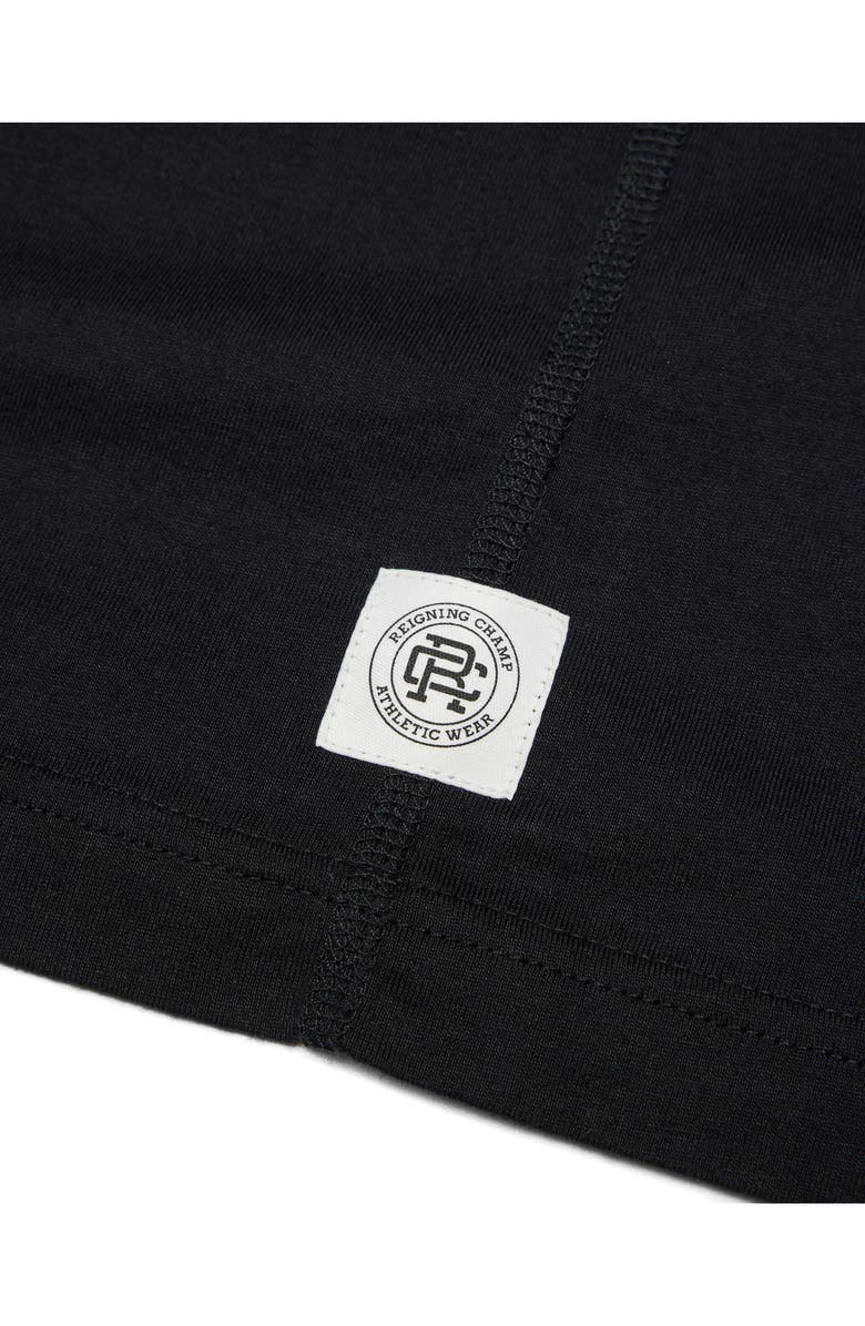 Reigning Champ Embroidered Monogram Lightweight Jersey T-Shirt, Alternate, color, Black