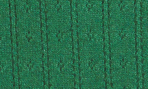 Wayf Sandy Pointelle Cardigan In Green