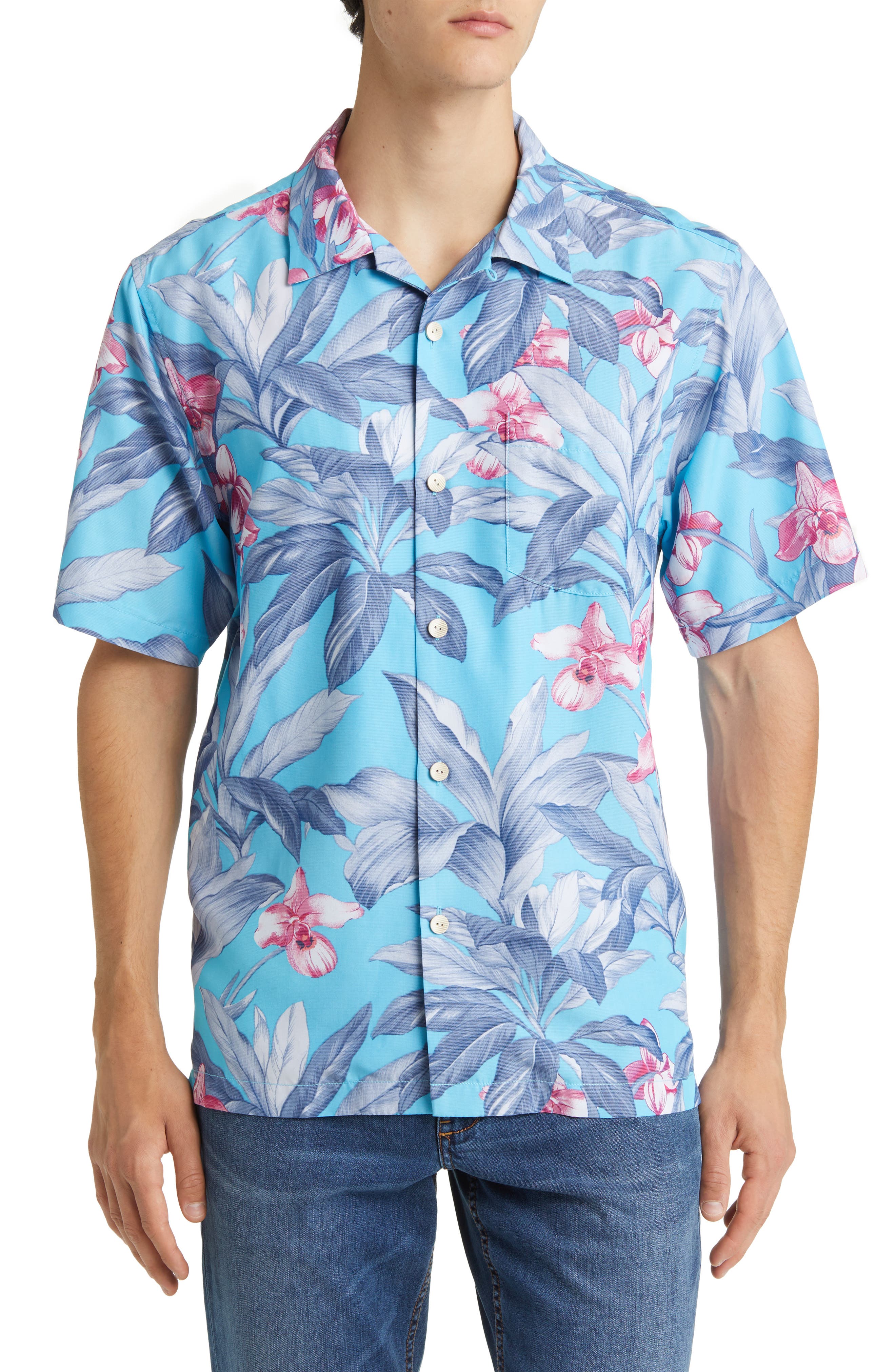 Tommy Bahama Coconut Point Floral Breeze Short Sleeve Button-Up Camp Shirt