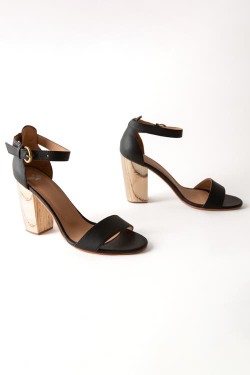 Fortress Frances Heeled Sandal In Black