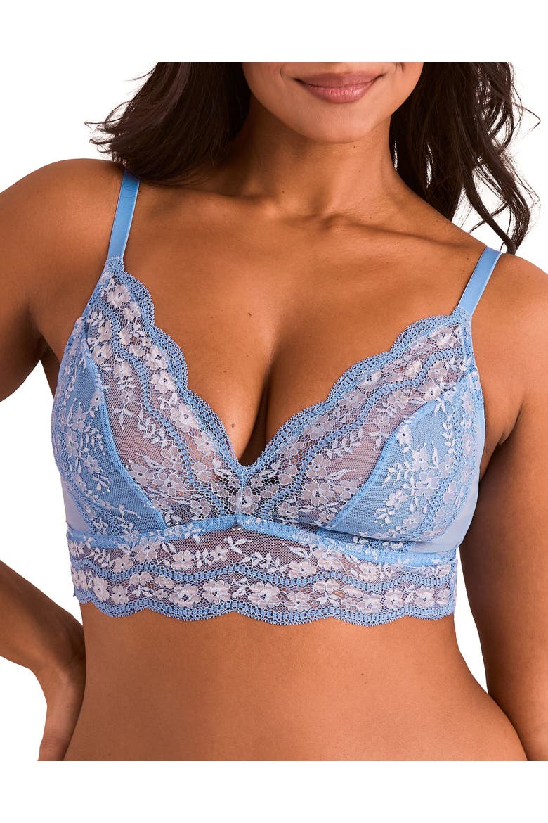 Suzanne Unlined Bralette Bra, Main, color, Medium blue